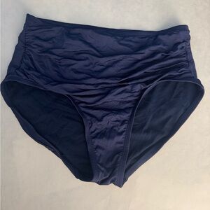 Kona Sol Navy Blue Full Coverage Bikini Bottoms